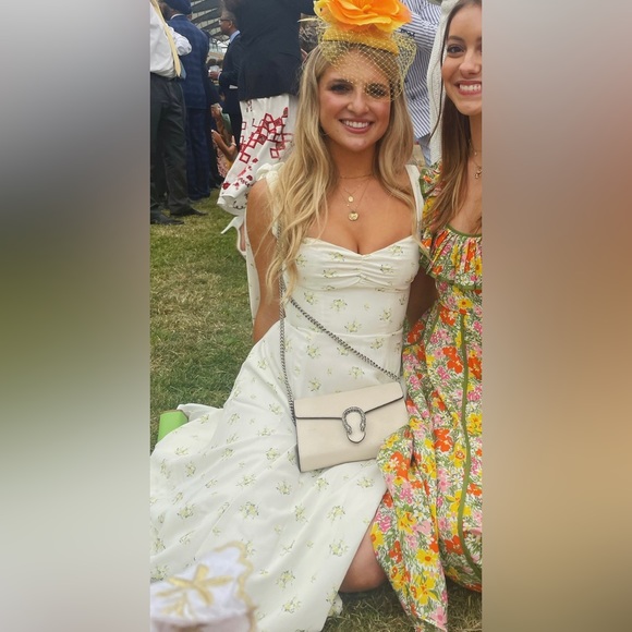 House of CB Dresses House Of Cb Alicia Ivory Floral Midi Dress